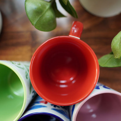 Plant Lover Mug Hand Lettered Mug with Colored Interior