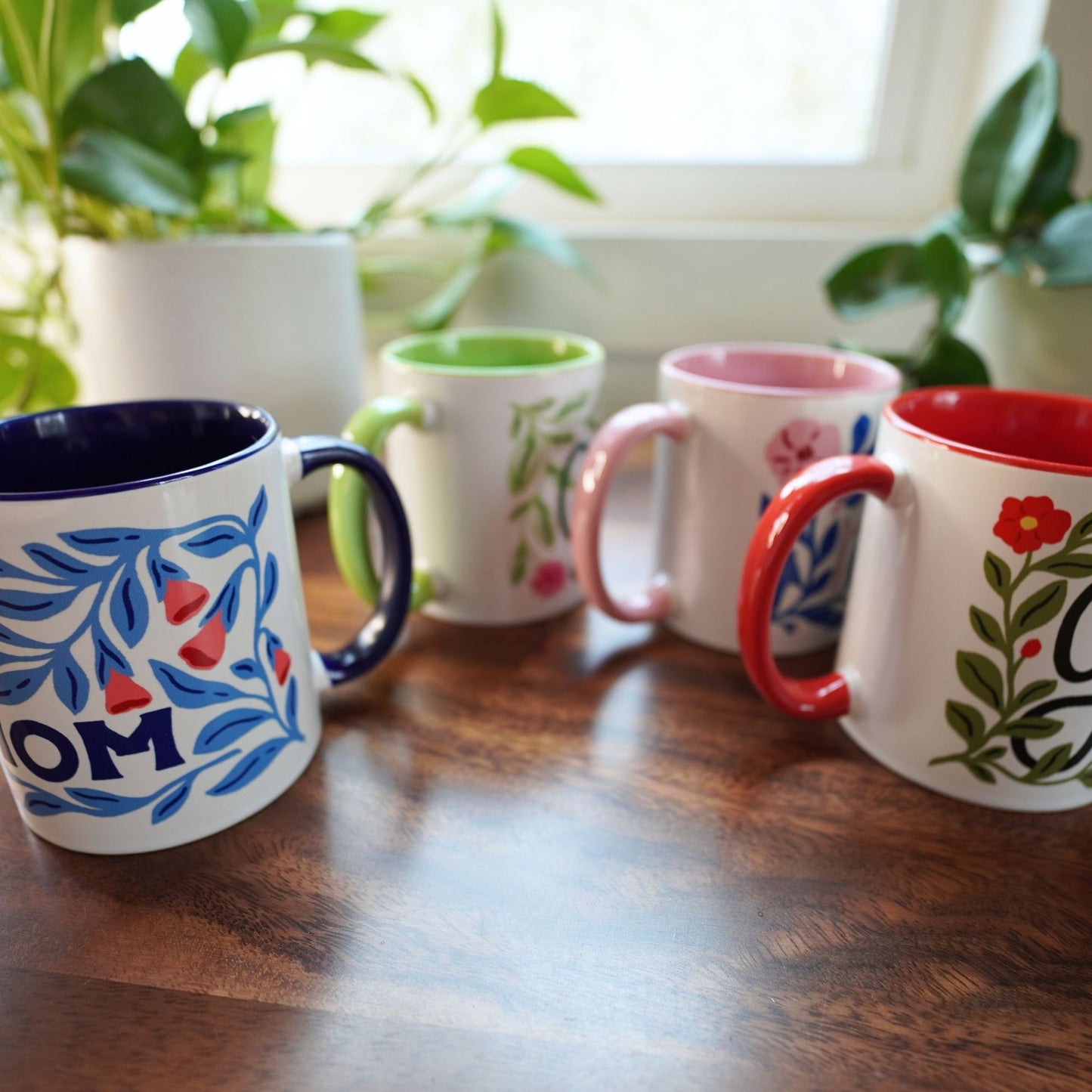 Plant Lover Mug Hand Lettered Mug with Colored Interior