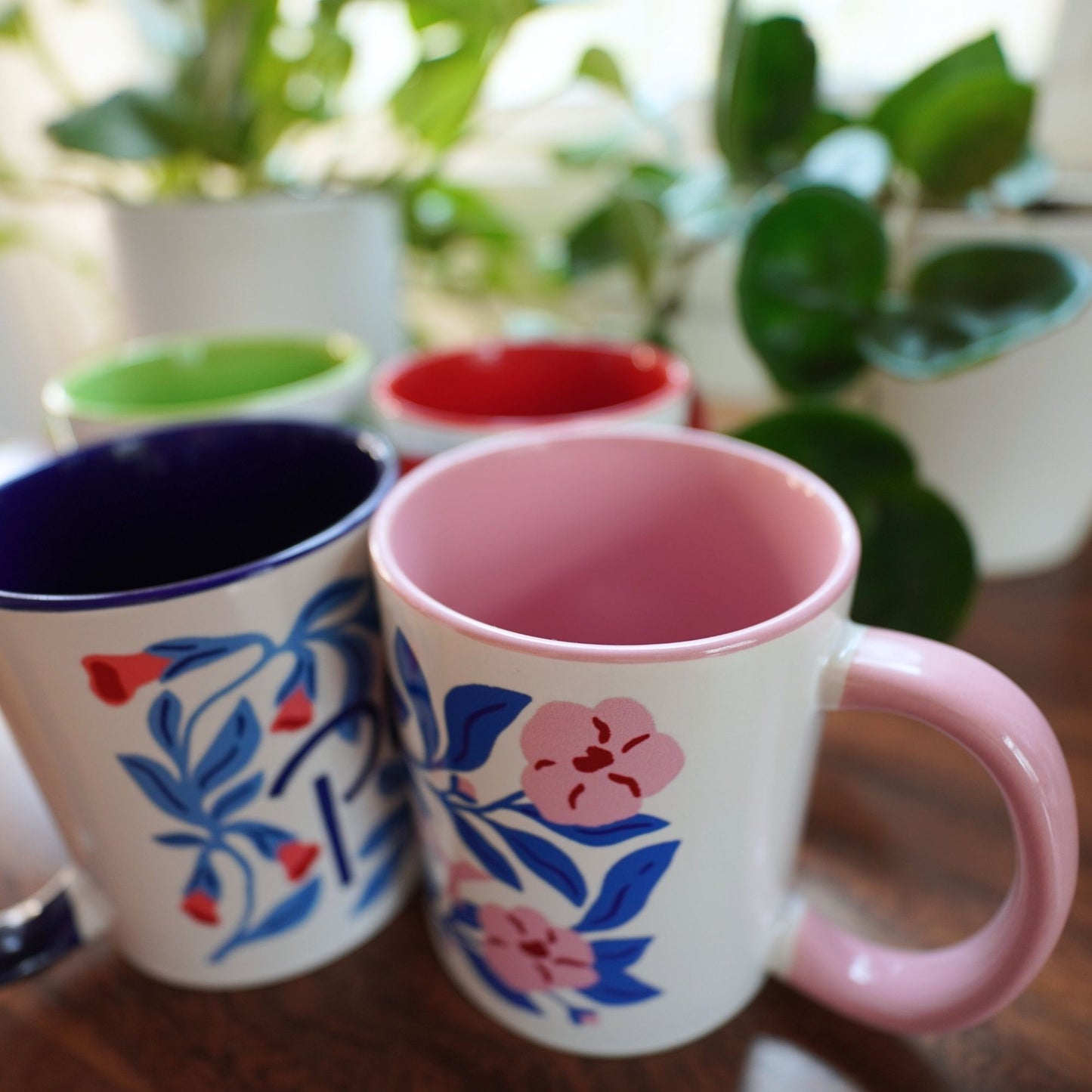 Plant Lover Mug Hand Lettered Mug with Colored Interior