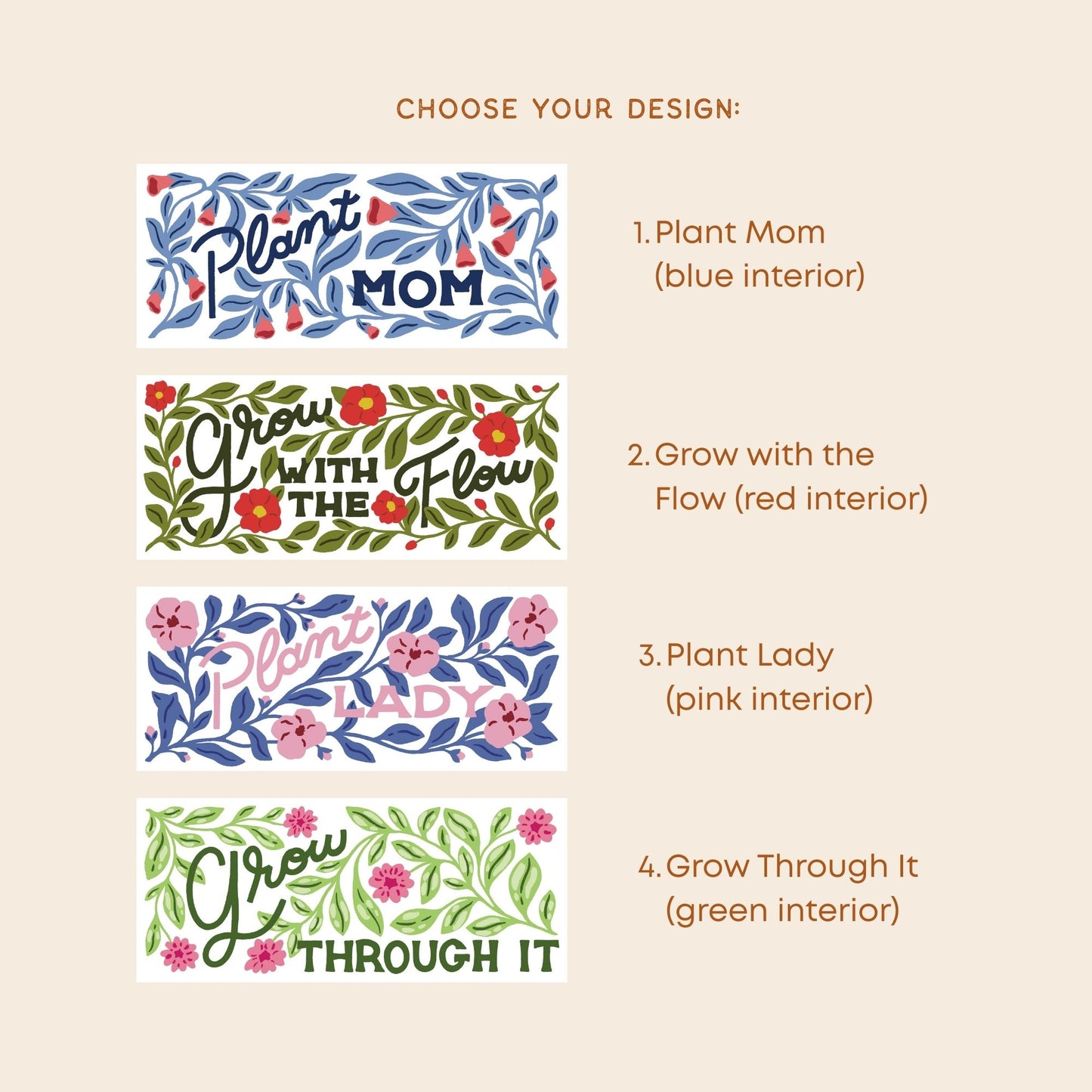 Plant Lover Mug Hand Lettered Mug with Colored Interior