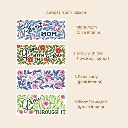 Plant Lover Mug Hand Lettered Mug with Colored Interior