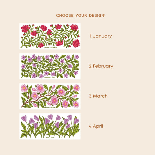 Illustrated Birth Flower Mugs