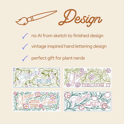 Plant Lover Mug Hand Lettered Mug with Colored Interior