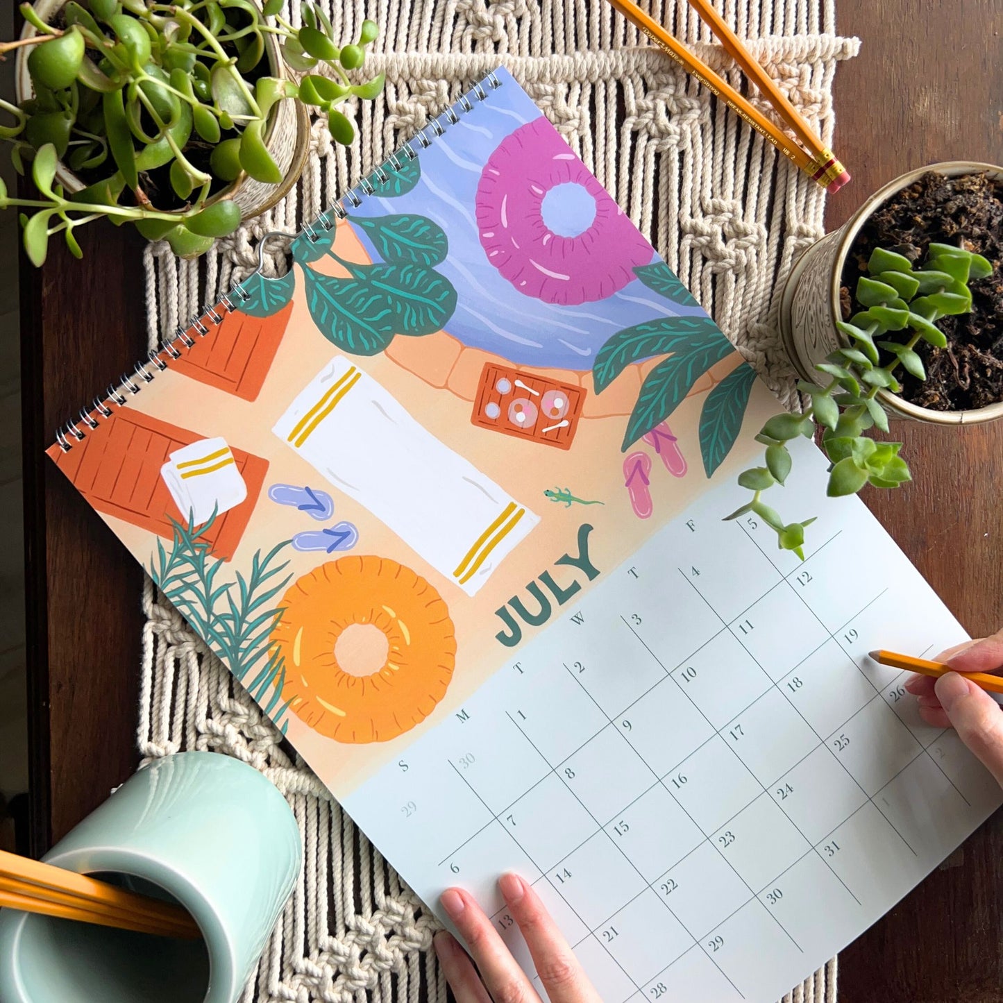 2026 The Home in Seasons Calendar | Interior Spaces and Hand Lettering