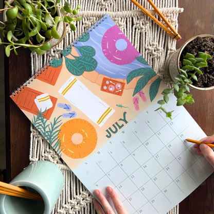 2026 The Home in Seasons Calendar | Interior Spaces and Hand Lettering