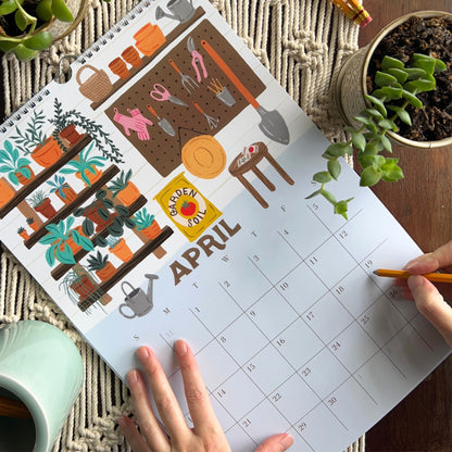 2026 The Home in Seasons Calendar | Interior Spaces and Hand Lettering