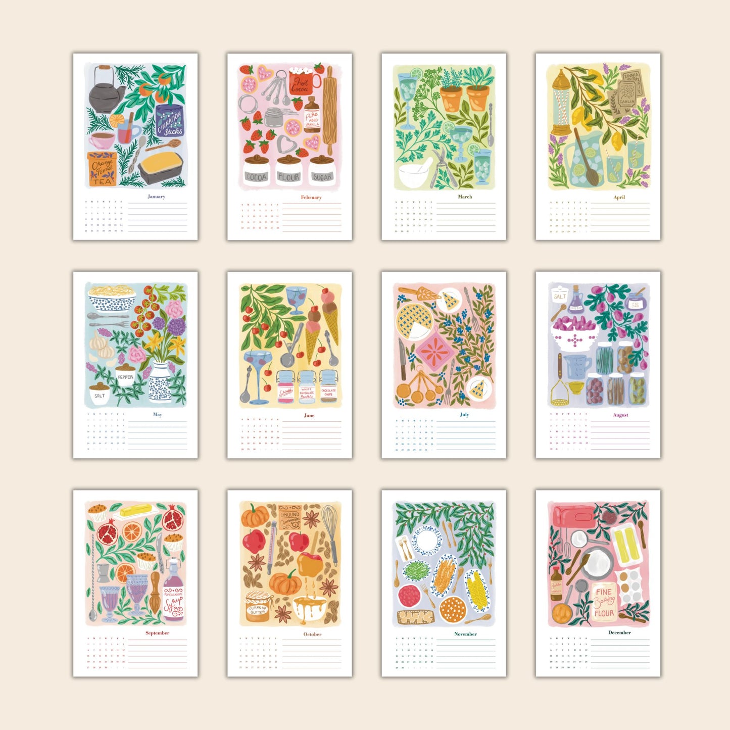 2026 Calendar | The Kitchen in Seasons