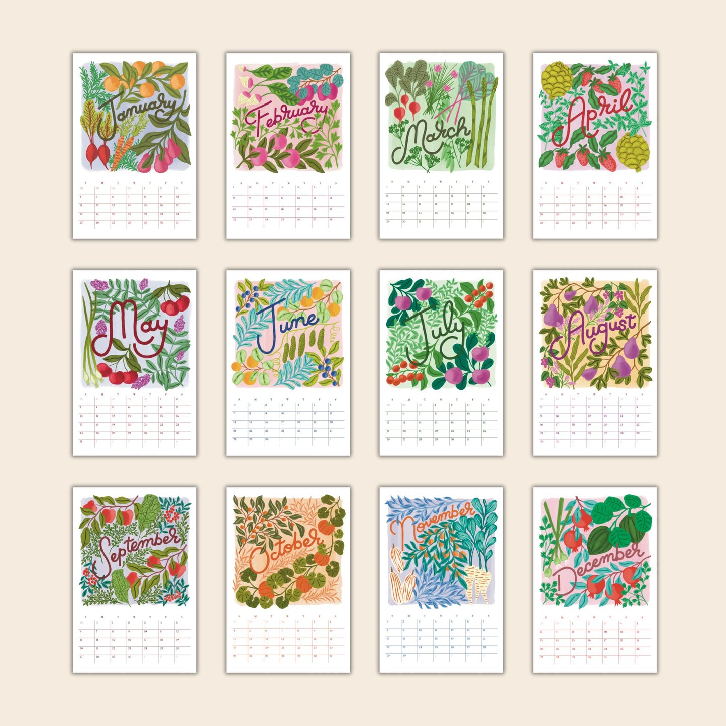 2026 Seasons Harvest Calendar | Fruits and Veggies of the Season