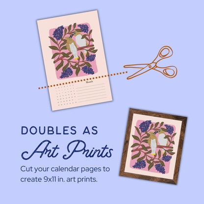 2026 Birds & Botanicals Calendar | Flower of the Season