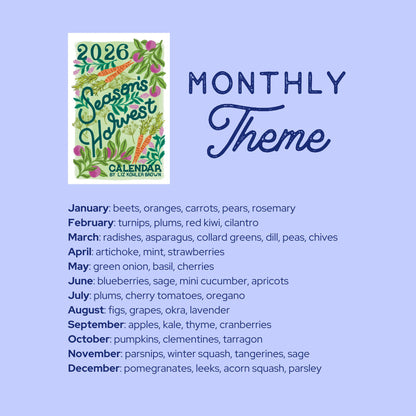 2026 Seasons Harvest Calendar | Fruits and Veggies of the Season